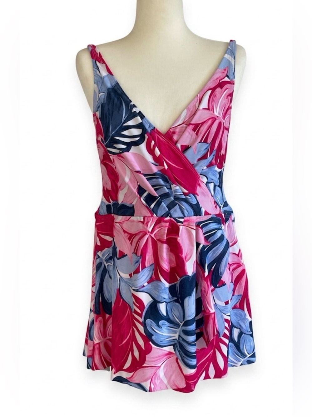 Stella Parker Pink Summer Tropical Floral Swimdress NWT - Medium